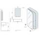 Meuble Supermiroir AS comprenant Savon et sèche mains éléctr + miroir.
