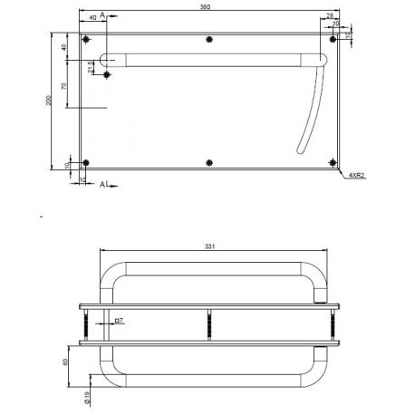 Paire de béquilles rallongées WC Project 20 avec ressort de rappel et guidage