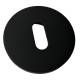 Paire de rosaces clé L  D:53 mm série Project, finition galvanisé noir mat 19G