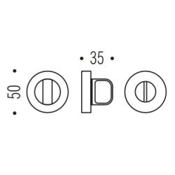 Paire de rosaces rondes MOOD ONE conda sans voyant (BC), C08 orange sunset