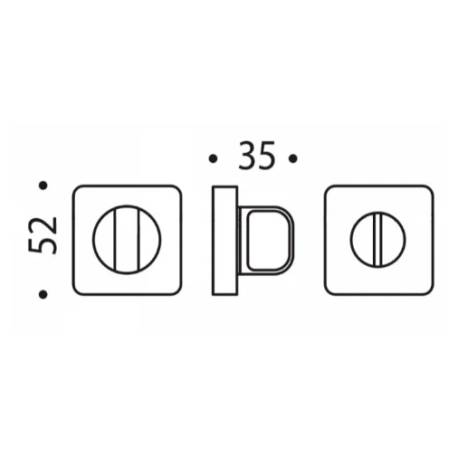 Paire de rosaces carrées conda sans voyant (CR), C07 rouge framboise