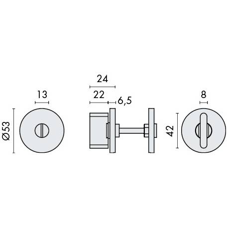 Pr de ros.condamnation - décondamnation sans voyant série Project.epoxy noir mat