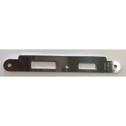 Gâche plane chromé satiné coins arrondis pour EL560, 232x24x3mm, largeur 32mm, l