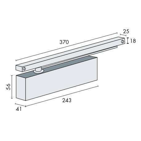 Ferme-porte EXS 310, tout inox, force 1-3