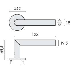 Paire de béq. sur rosaces rondes à visser, modèle Project 09. epoxy noir mat.