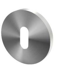 Paire de rosaces clé L D:53 mm série Project,finition inox brossé 304