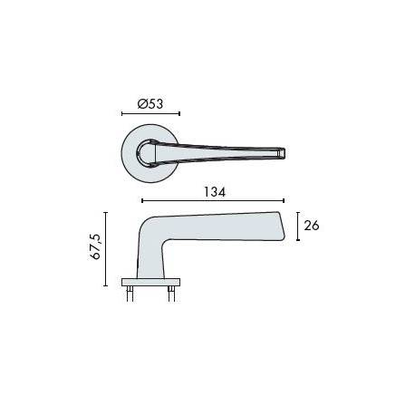 Pr. de béq. sur rosaces rondes à visser, Project 10. Inox brossé 304