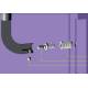 Kit fixation NP5  montage simple non traversant, bois,pvc alu