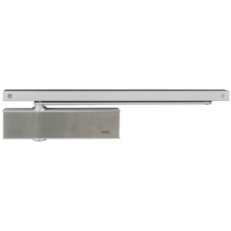Ferme-porte EXS 500 bras compas, capot 3 côtés inox, force 2-6 argent