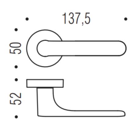 Paire de béquille MOOD sur rosace ronde C10 violet