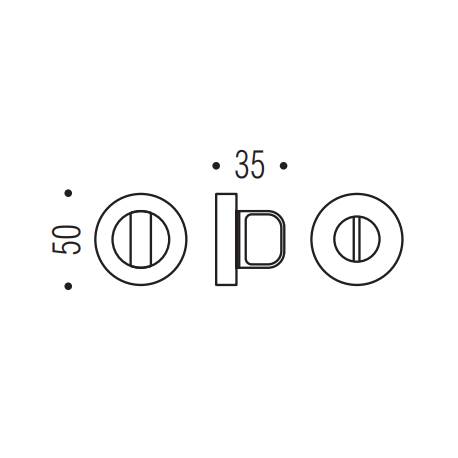 Paire de rosaces rondes conda sans voyant (BC), C06 bleu océan