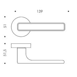 Paire de béquille MOOD DUE sur rosace rondes C02 Bronze