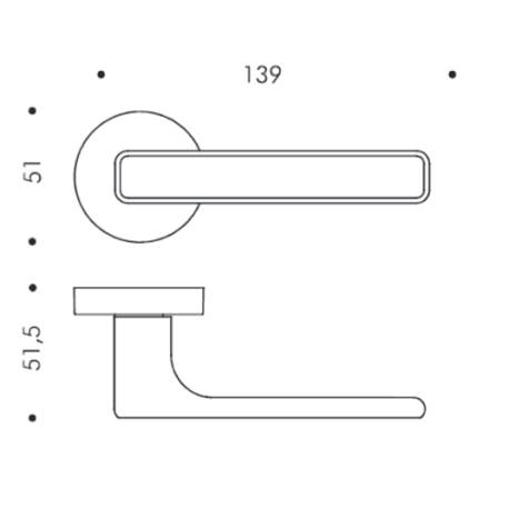 Paire de béquille MOOD DUE sur rosace ronde C10 Violet