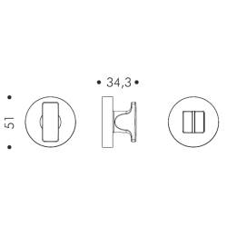 Paire de rosaces rondes conda sans voyant (BC) MOOD DUE C02 bronze