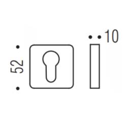 Paire de rosaces carrées MOOD clé I (CR),C10 Violet