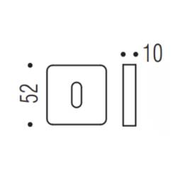 Paire de rosaces carrées clé L (CR),C05 Titan
