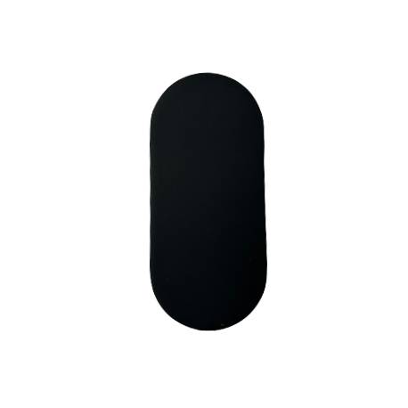 Paire de rosaces ovales pleines Project, finition epoxy noir mat