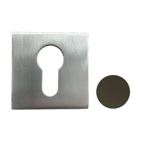 Paire de rosaces carrées MOOD ONE/DUE clé I (CR),C02 bronze