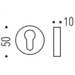 Paire de rosaces rondes MOOD ONE/DUE clé I (BC),C03 noir