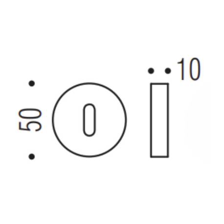 Paire de rosaces rondes MOOD ONE/DUE clé L (BC),C06 bleu océan