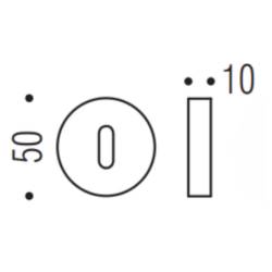 Paire de rosaces rondes MOOD ONE/DUE clé L (BC),C12 bleu capri