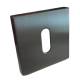 Paire de rosaces carrées clé L (CC6), graphite mat