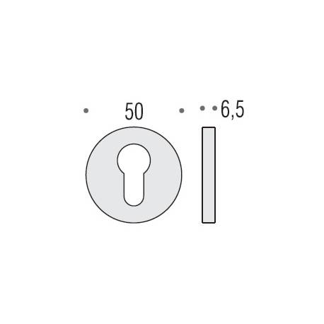 Paire de rosaces rondes clé I (BCF), vintage mat