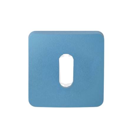 Paire de rosaces carrées MOOD ONE/DUE clé L (CR),C06 bleu océan