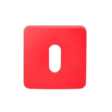 Paire de rosaces carrées MOOD ONE/DUE clé L (CR),C07 rouge framboise