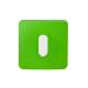 Paire de rosaces carrées MOOD ONE/DUE clé L (CR),C11 vert citron
