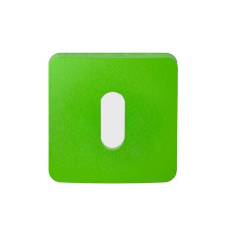 Paire de rosaces carrées MOOD ONE/DUE clé L (CR),C11 vert citron