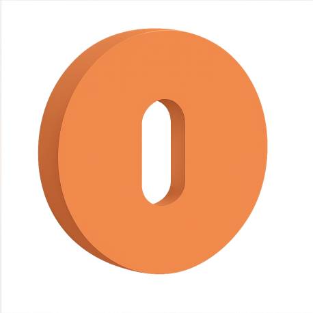 Paire de rosaces rondes MOOD ONE/DUE clé L (BC),C08 orange sunset