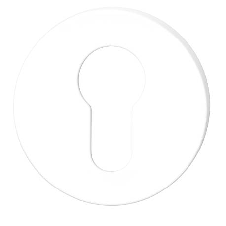 Paire de rosaces rondes MOOD ONE/DUE clé I (BC),C01 blanc