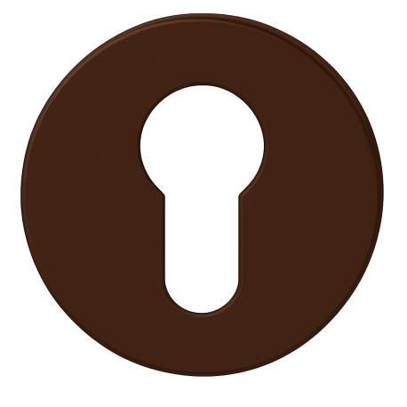 Paire de rosaces rondes MOOD ONE/DUE clé I (BC),C02 bronze