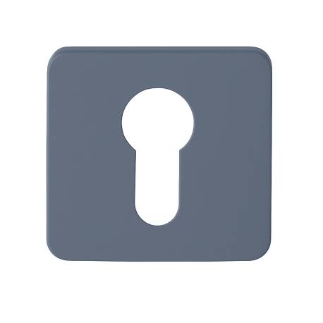 Paire de rosaces carrées MOOD ONE/DUE clé I (CR),C06 bleu océan