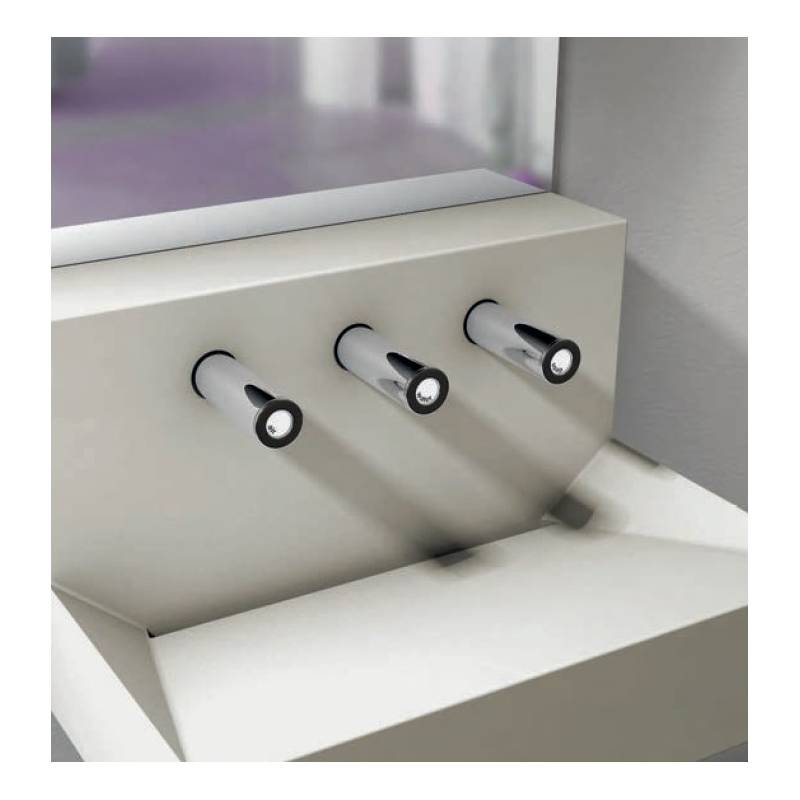 Lavabo Supertris HS en corian comprenant Savon, eau et sèche mains éléctr.