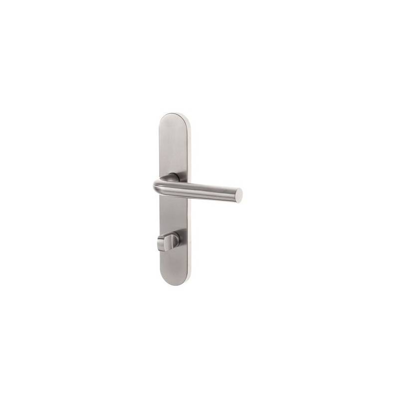 Paire de béquilles sur plaque LOGINOX L 16 mm fonction WC, inox brossé 304