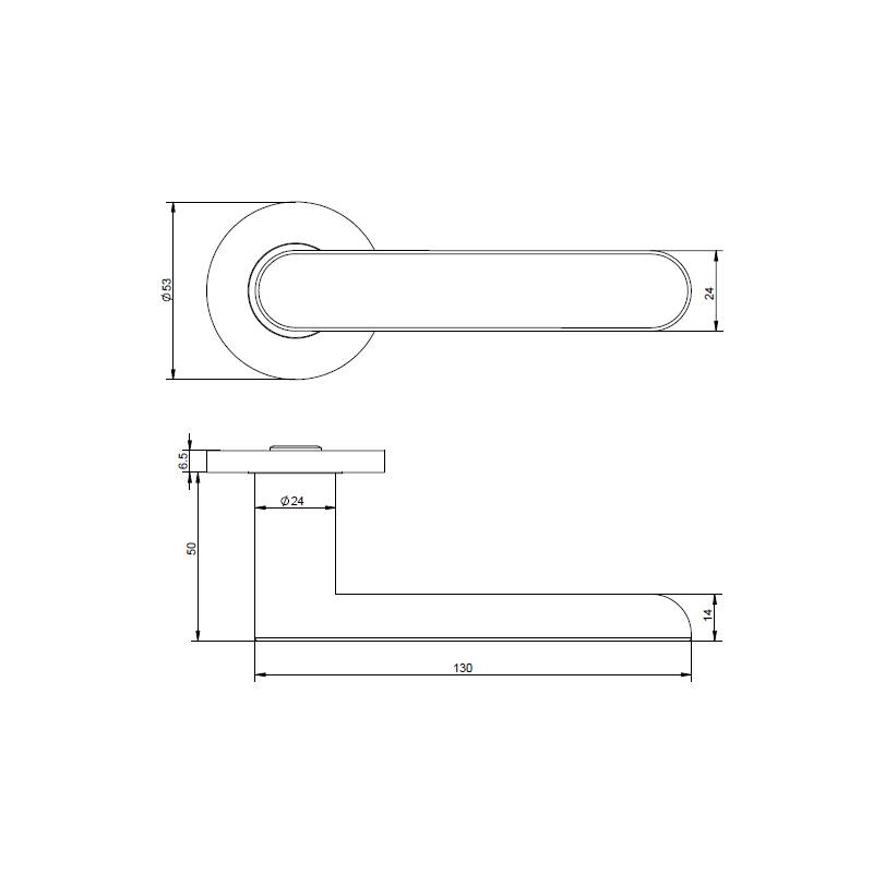 Pr. de béq. sur rosaces rondes à visser, Project 13 Inox brossé 304