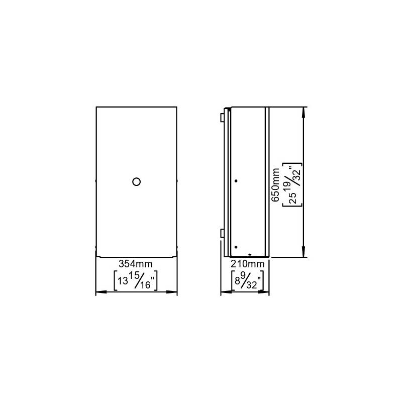 Distributeur murale papier essuie-mains, inox brossé 316