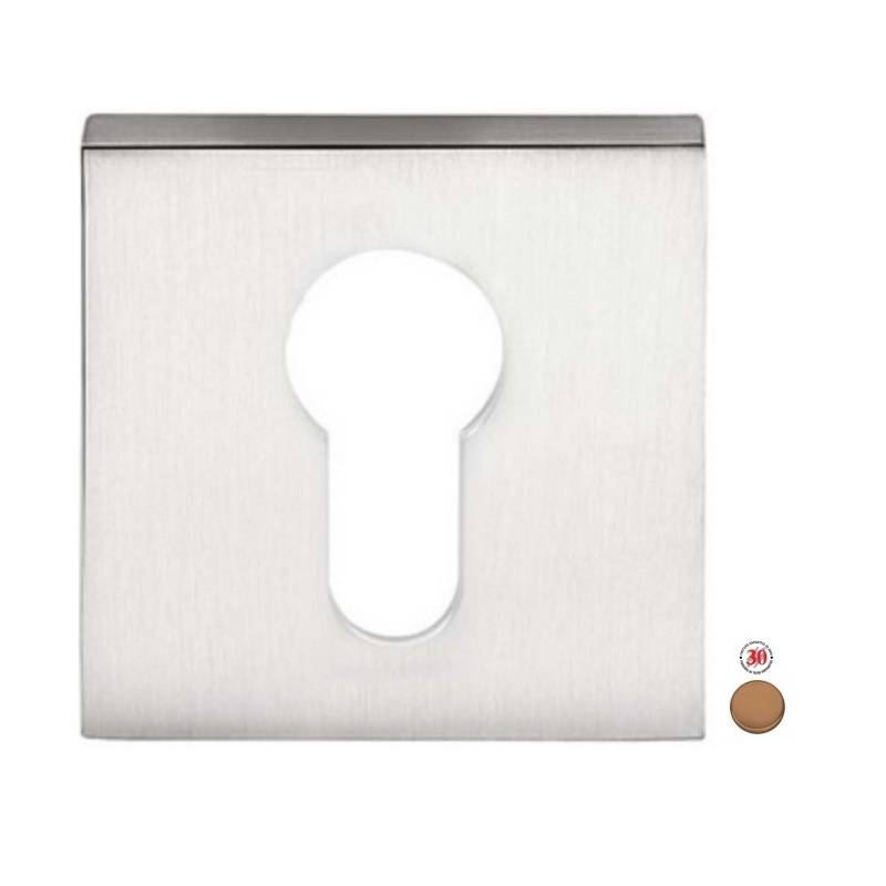 Paire de rosaces carrées clé I (CC6), vintage mat