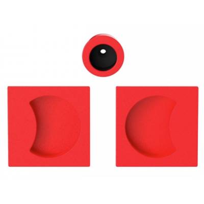 Cuvette encastrée MOOD Q carré 57 mm,C07 Rouge framboise