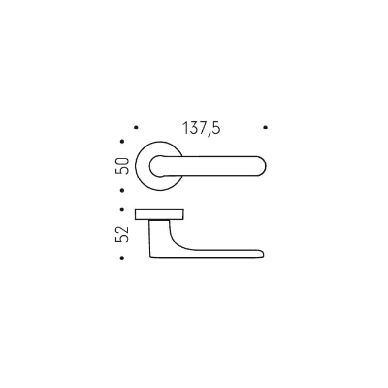Paire de béquille MOOD ONE sur rosace ronde C06 Bleu océan