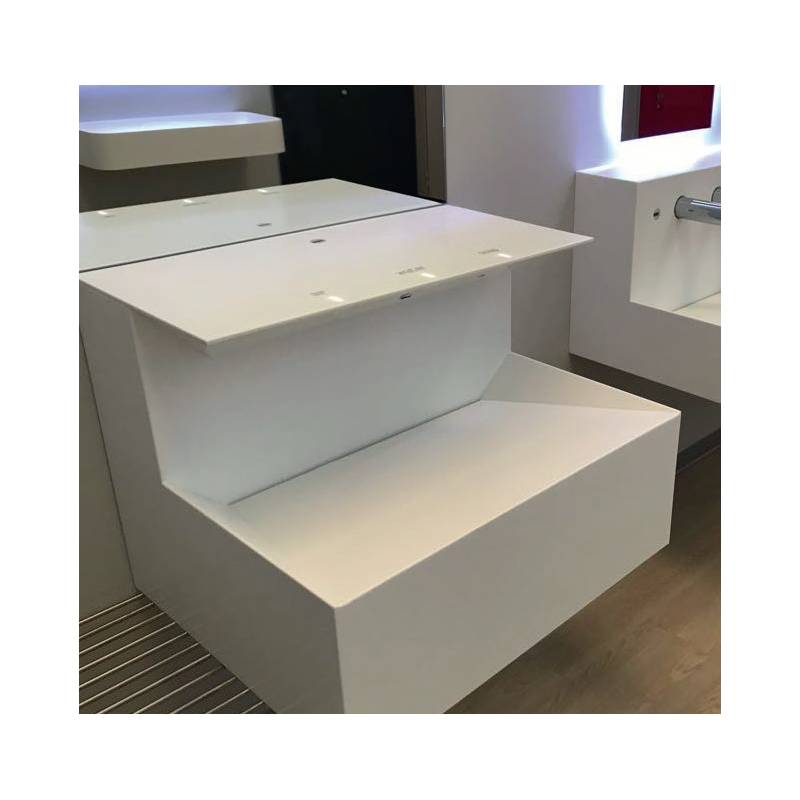 Lavabo Supertris VM en corian comprenant Savon, eau et sèche mains éléctr.