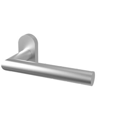 Paire de béq. sur rosaces ovales, modèle L90°16 mm Project 05. Inox brossé 304