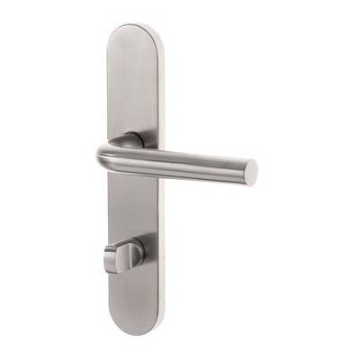 Paire de béquilles sur plaque LOGINOX L 16 mm fonction WC, inox brossé 304