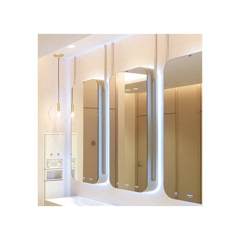 Meuble Supermiroir AS comprenant Savon et sèche mains éléctr + miroir.