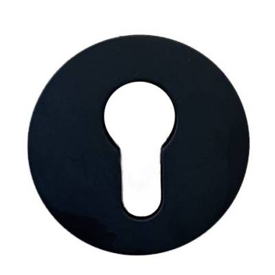 Paire de rosaces clé I D:53 mm série Project, finition epoxy noir