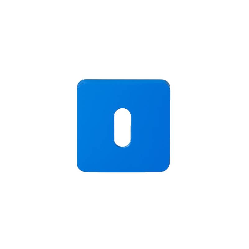 Paire de rosaces carrées MOOD ONE/DUE clé L (CR),C12 bleu capri