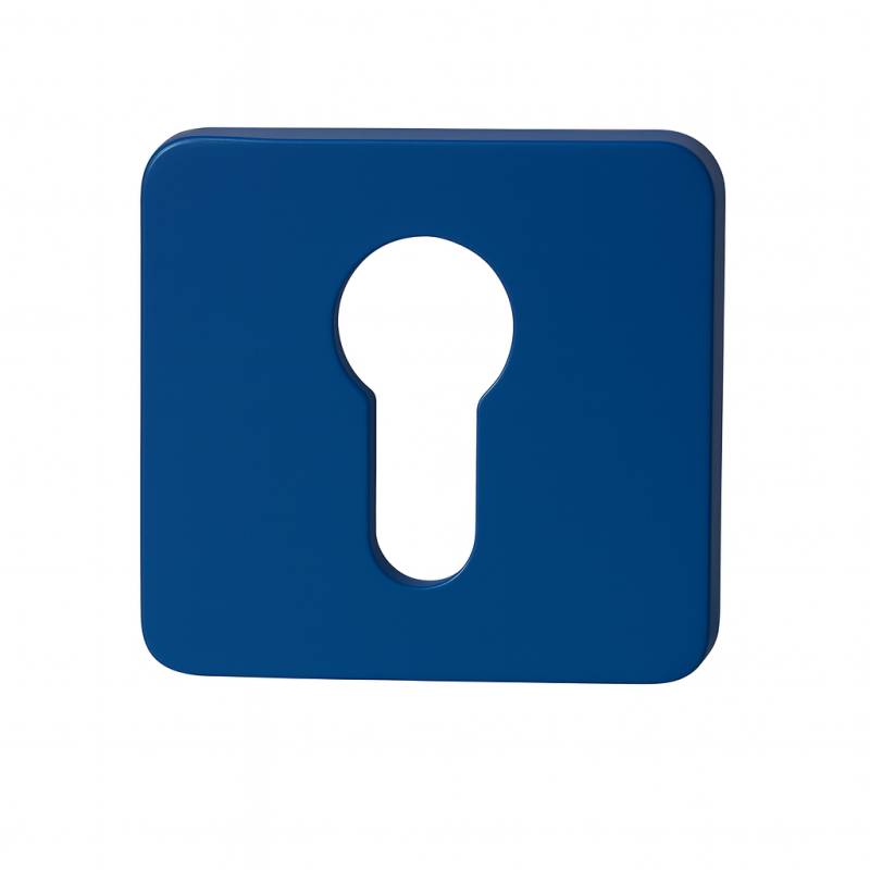 Paire de rosaces carrées MOOD ONE/DUE clé I (CR),C12 bleu capri