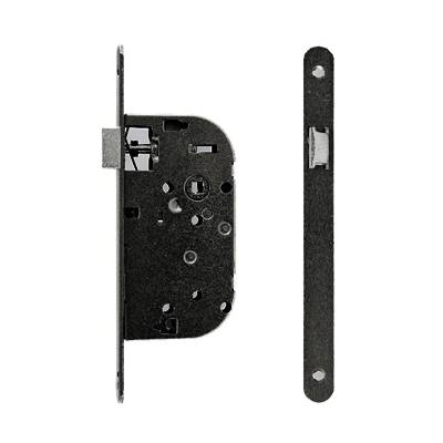 Serrure EXS 11, bec de cane axe 50 mm NF bouts ronds noire